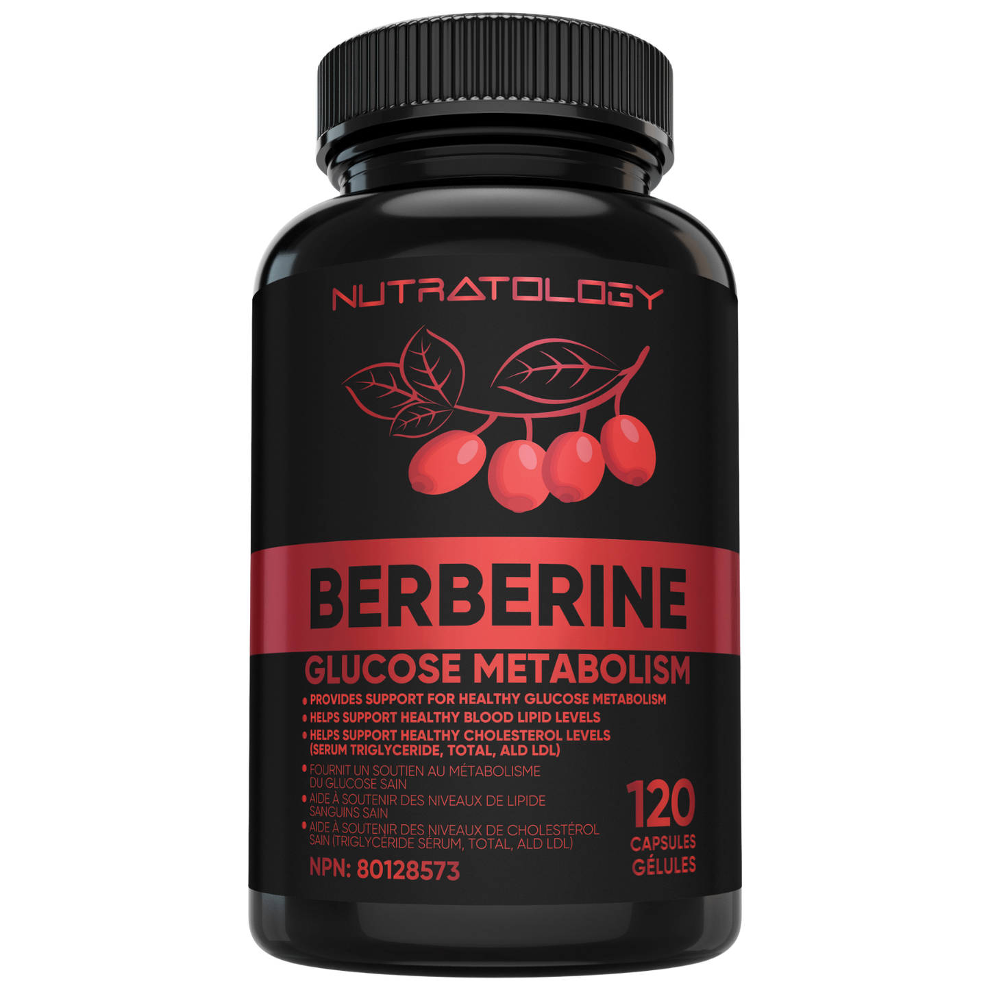 Nutratology Berberine Supplements - Berberine Supplements Canada - Lower Cholesterol Supplements - Blood Sugar Supplements 