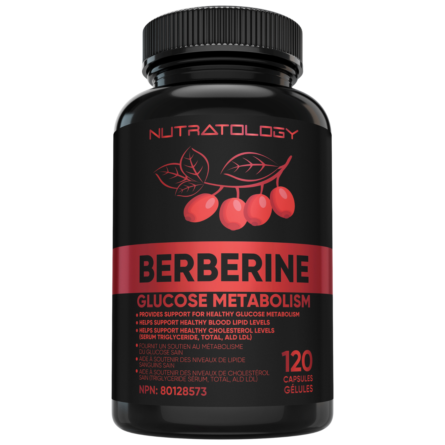Nutratology Berberine Supplements - Berberine Supplements Canada - Lower Cholesterol Supplements - Blood Sugar Supplements 