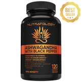 Nutratology Organic Ashwagandha with Black Pepper - 120 Capsules