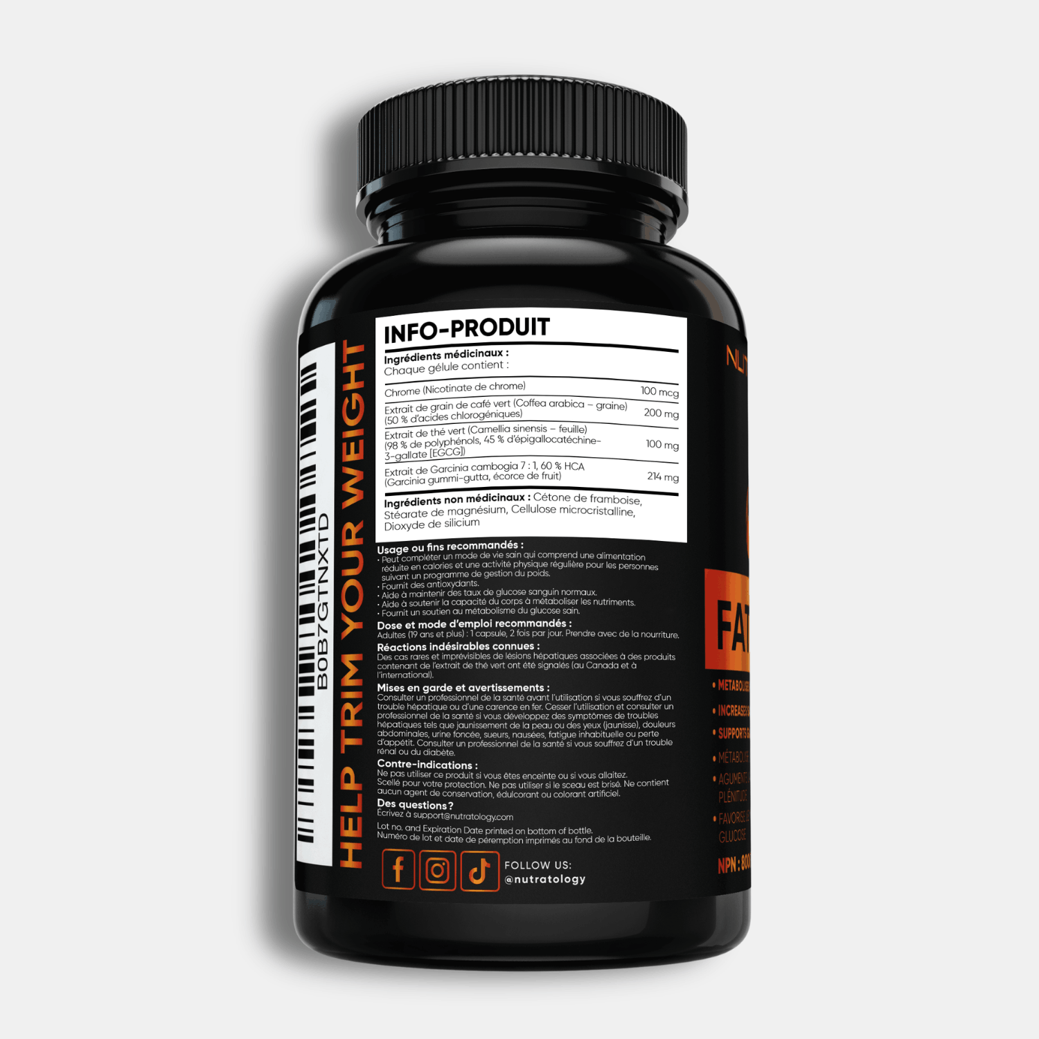 Nutratology Fat Burner - Keto-Friendly - 60 Capsules