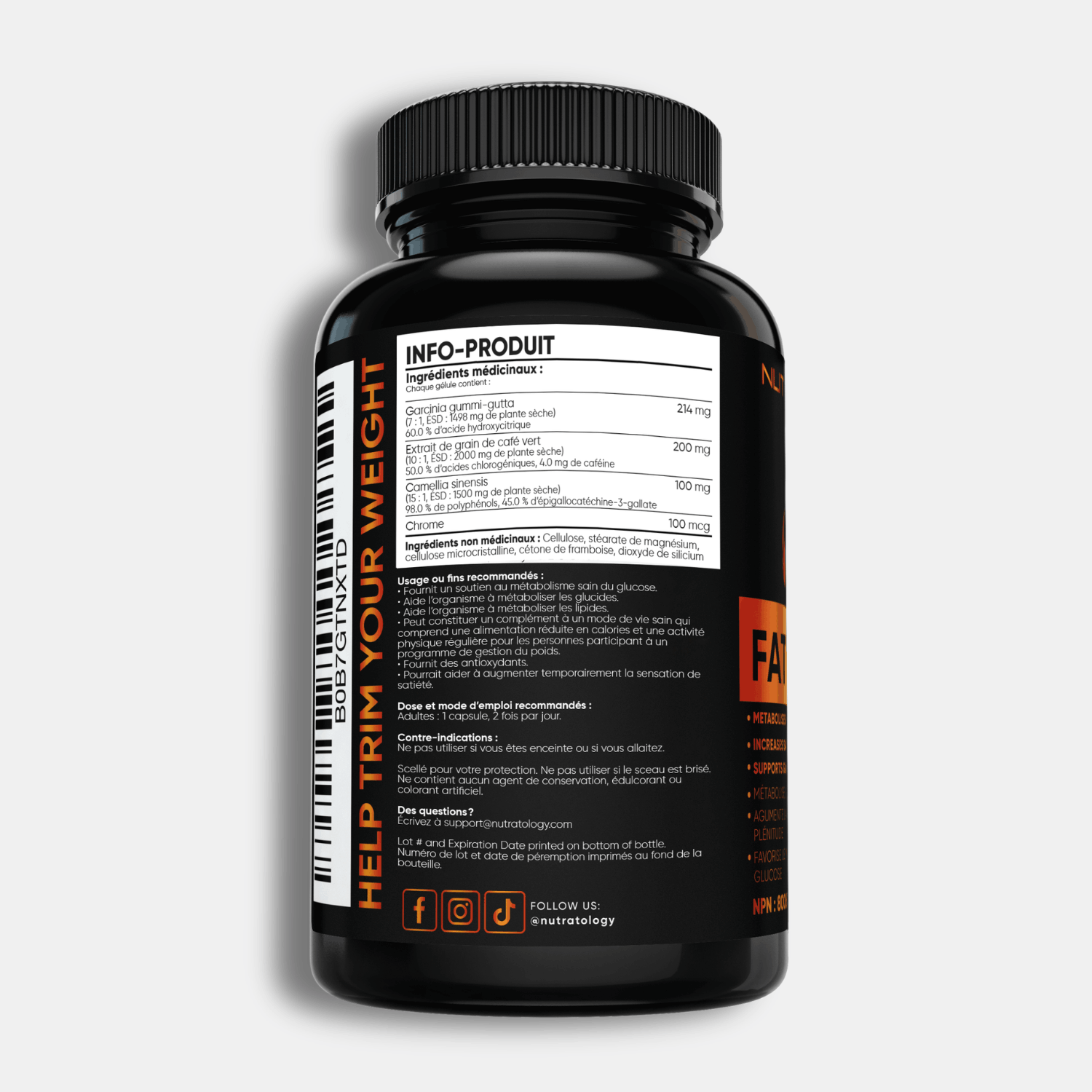 Nutratology Fat Burner - Keto-Friendly - 60 Capsules