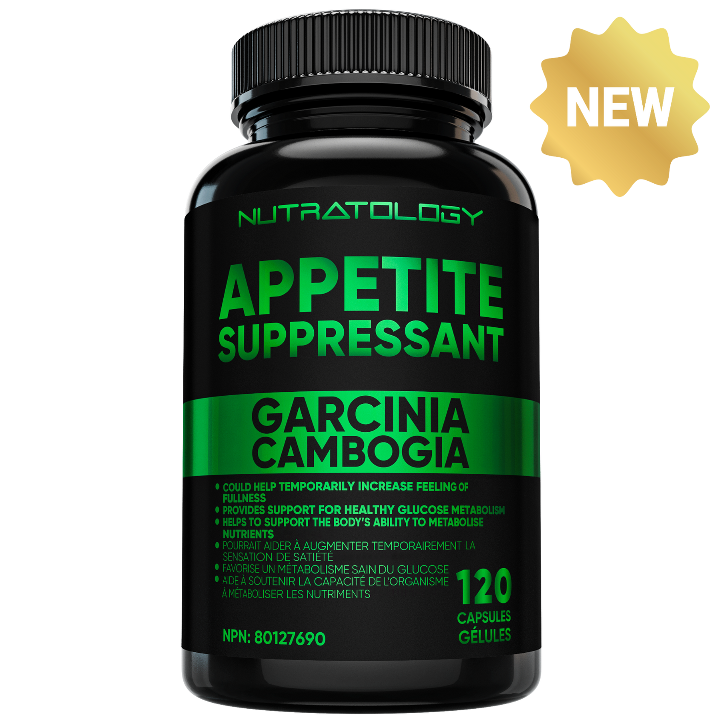 Nutratology Garcinia Cambogia Appetite Suppressant - 120 Capsules