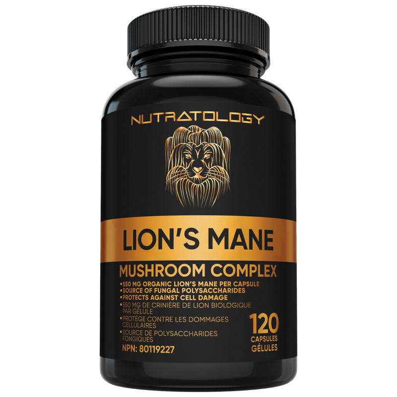 Nutratology Organic Lion's Mane Mushroom Complex - 120 Capsules