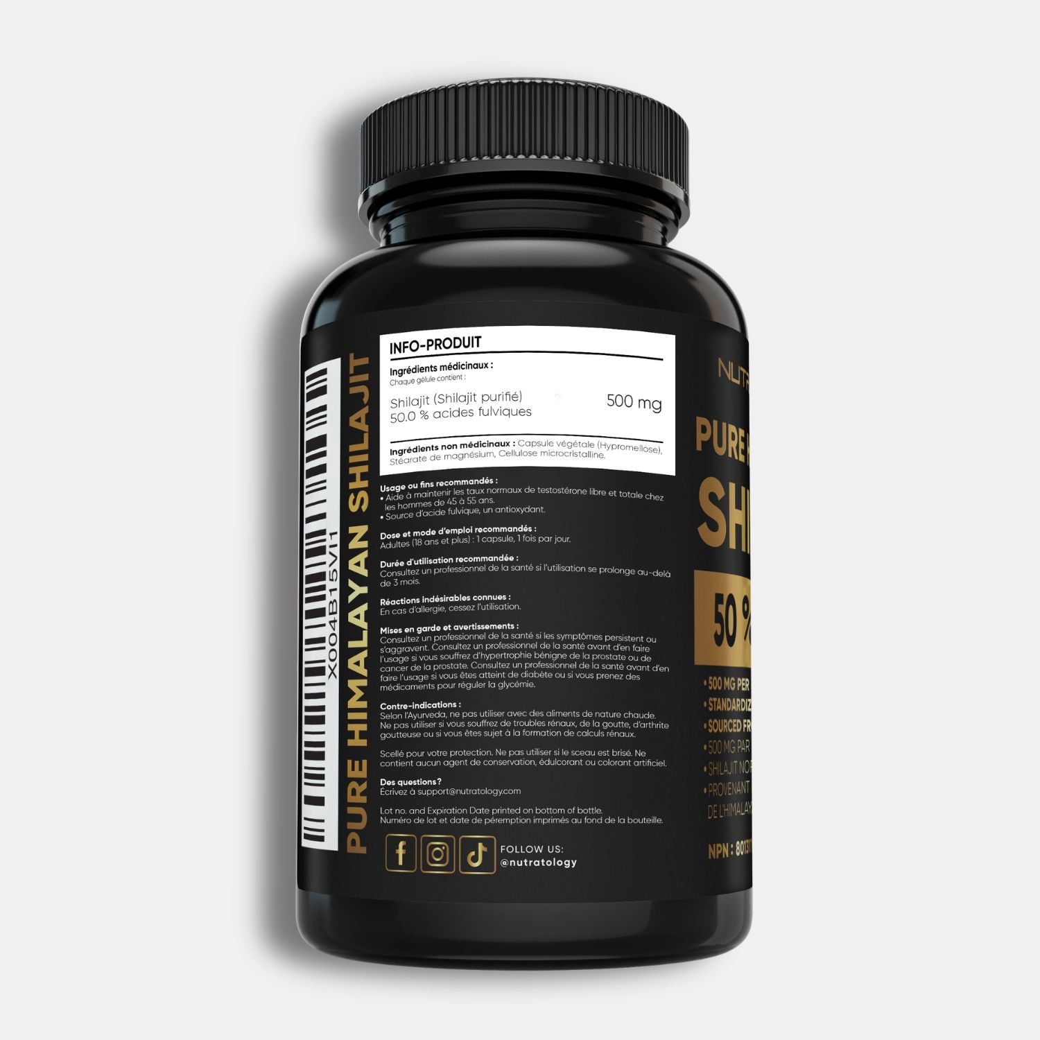 Nutratology Pure Himalayan Shilajit Capsules - 120 Capsules