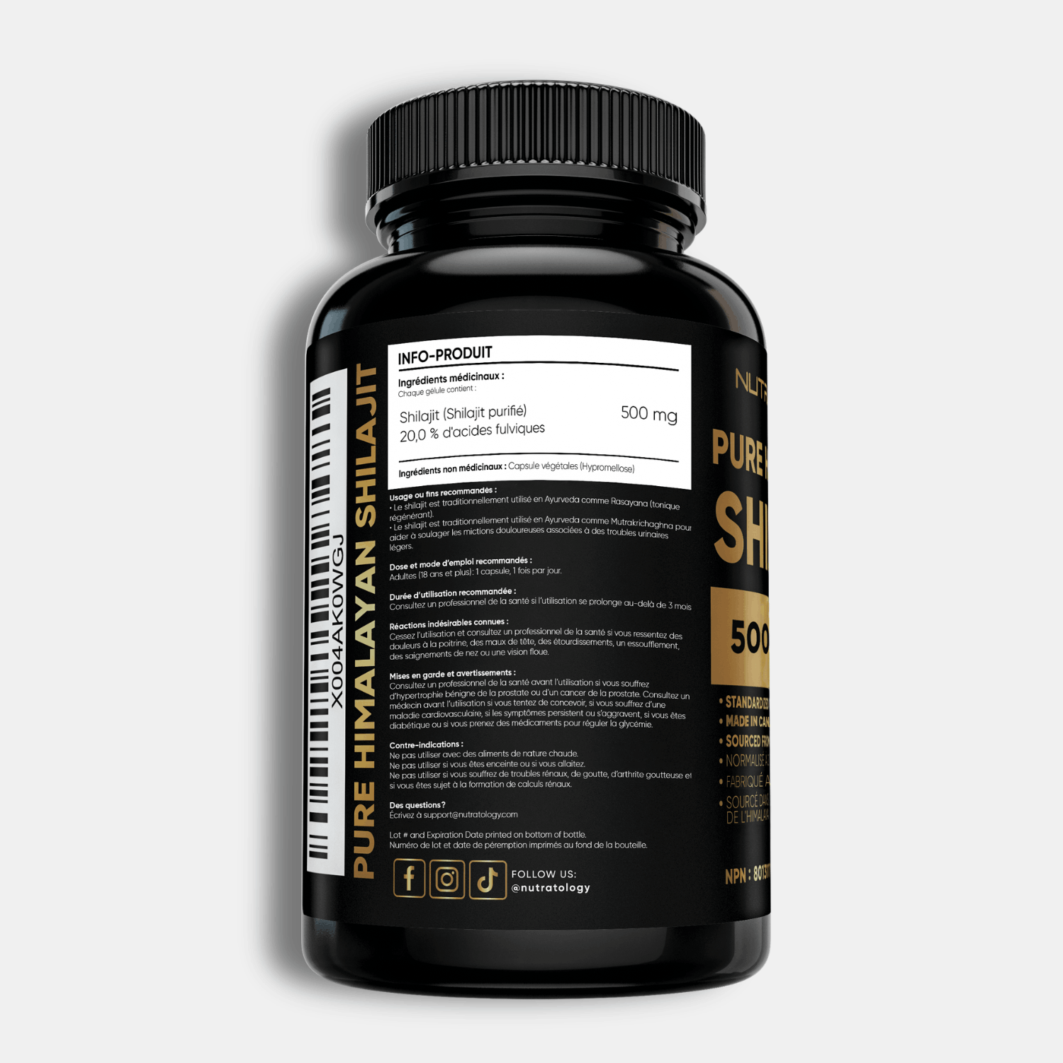 Nutratology Pure Himalayan Shilajit Capsules - 60 Capsules
