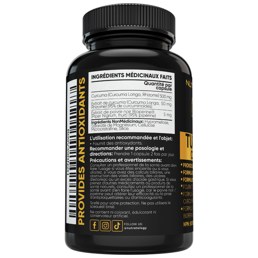 Nutratology Organic Turmeric Curcumin - 60 Capsules